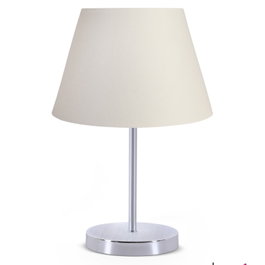 Opviq Lámpara de Mesa Crema con Pantalla de PVC